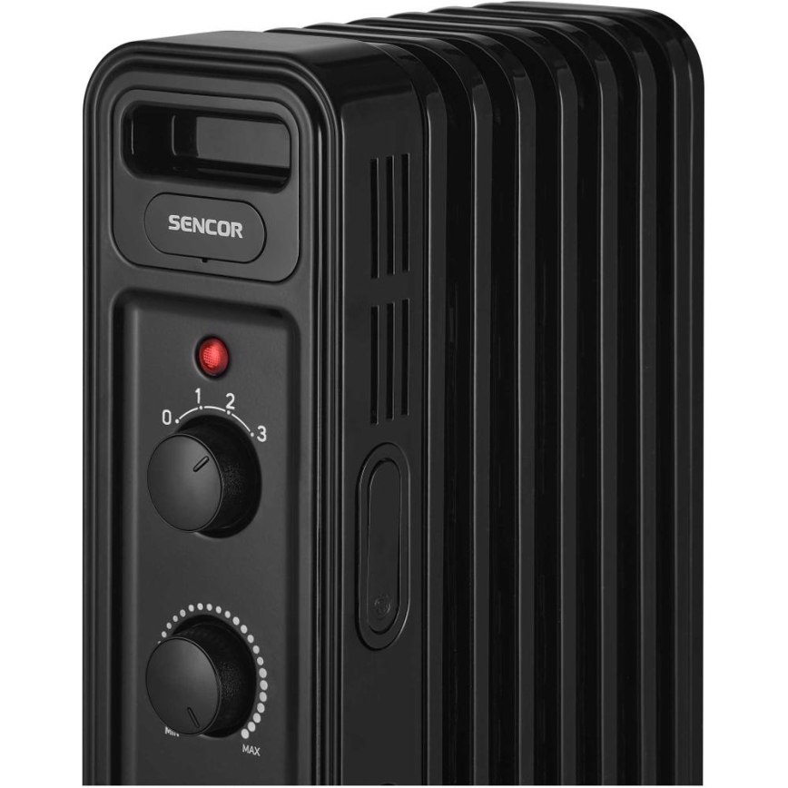 Sencor - Radiador a óleo com 7 aletas, 600/900/1500 W, 230 V, preto