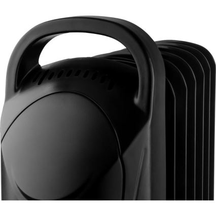 Sencor - Radiador a óleo com 7 aletas, 700 W/230 V, preto