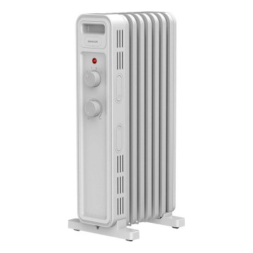 Sencor - Radiador a óleo com 7 elementos, 600/900/1500W, 230V, branco