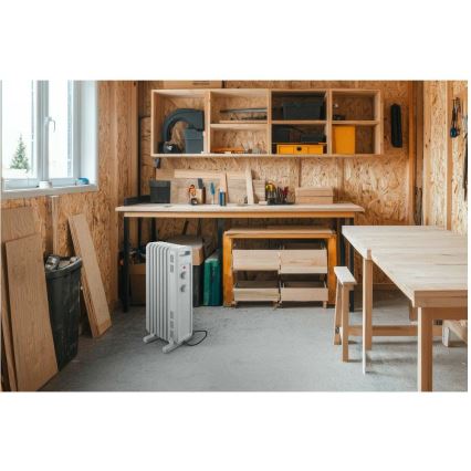 Sencor - Radiador a óleo com 7 elementos, 600/900/1500W, 230V, branco