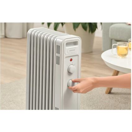 Sencor - Radiador a óleo com 9 aletas 800/1200/2000W/230V branco