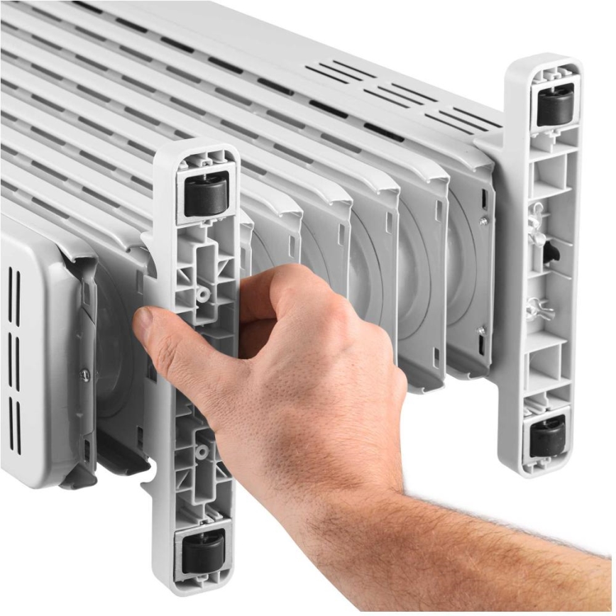 Sencor - Radiador a óleo com 9 aletas 800/1200/2000W/230V branco