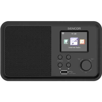 Sencor - Rádio de Internet 4W/5V Wi-Fi + comando à distância