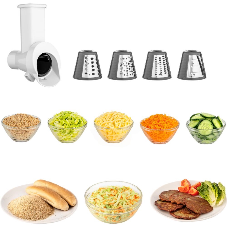 Sencor - Robô de cozinha com taça em aço inoxidável 1000W/230V cinzento