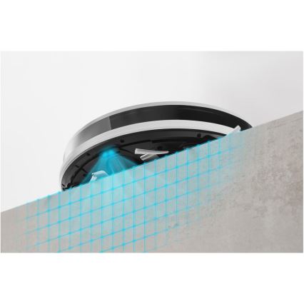 Sencor - Aspirador robô inteligente 2 em 1 com função de mop 28W/2600 mAh Wi-Fi branco + controlo remoto