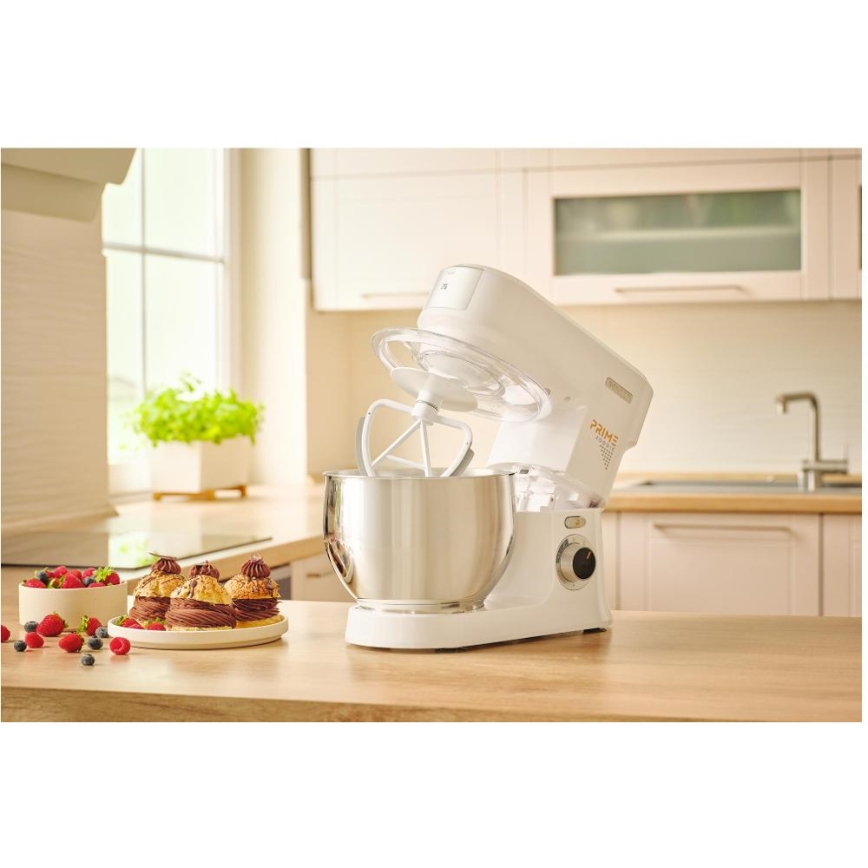 Sencor - Robot de cozinha com taça em aço inoxidável 1000W/230V branco