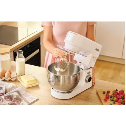 Sencor - Robot de cozinha com taça em aço inoxidável 1000W/230V branco