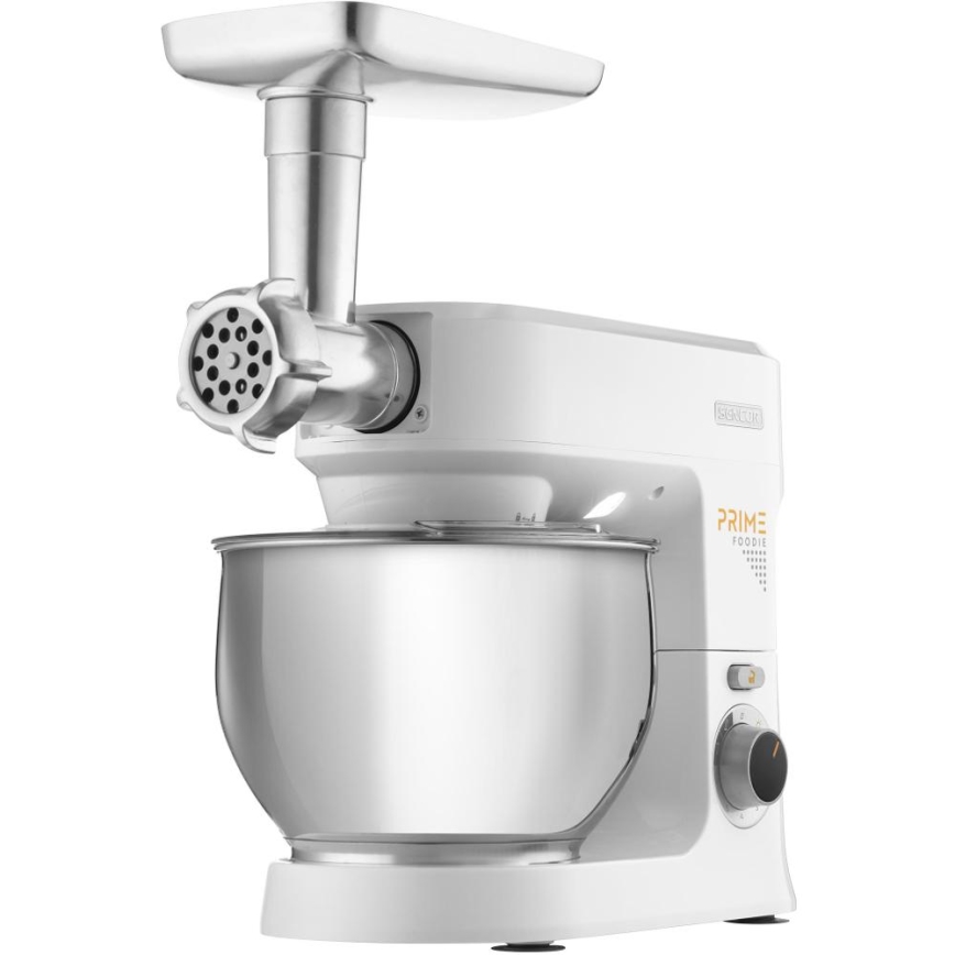 Sencor - Robot de cozinha com taça em aço inoxidável 1000W/230V branco