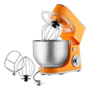 Sencor - Robot de cozinha com taça em aço inoxidável 1300W/230V laranja
