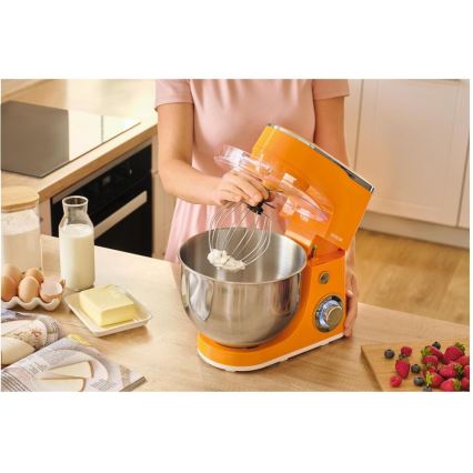 Sencor - Robot de cozinha com taça em aço inoxidável 1300W/230V laranja