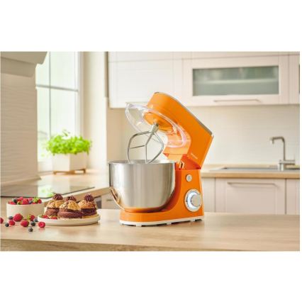 Sencor - Robot de cozinha com taça em aço inoxidável 1300W/230V laranja