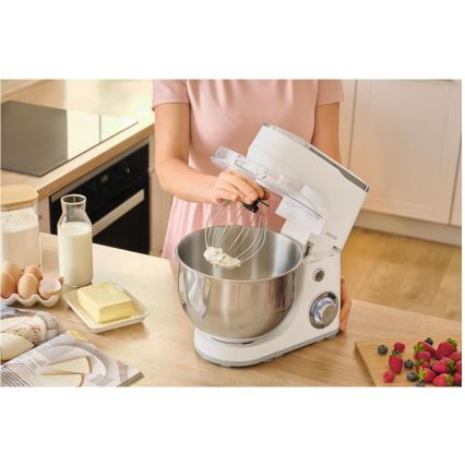 Sencor - Robot de cozinha com tigela em aço inoxidável 1300W/230V branco