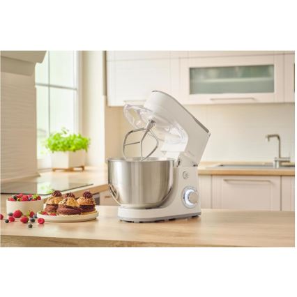 Sencor - Robot de cozinha com tigela em aço inoxidável 1300W/230V branco