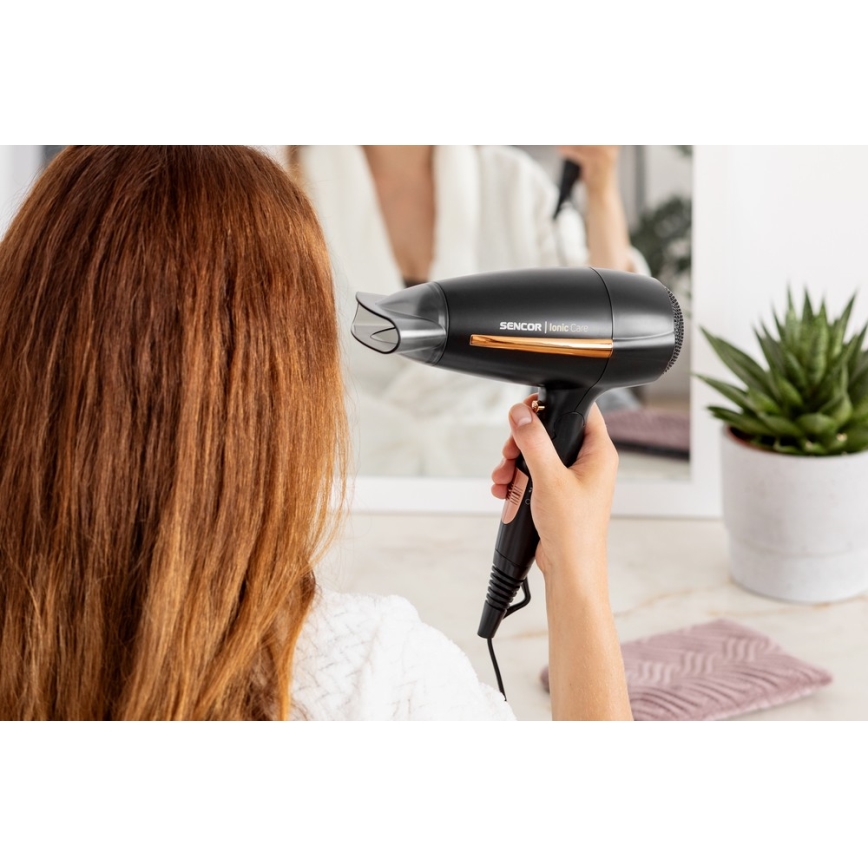Sencor - Secador 2000W/230V preto/dourado