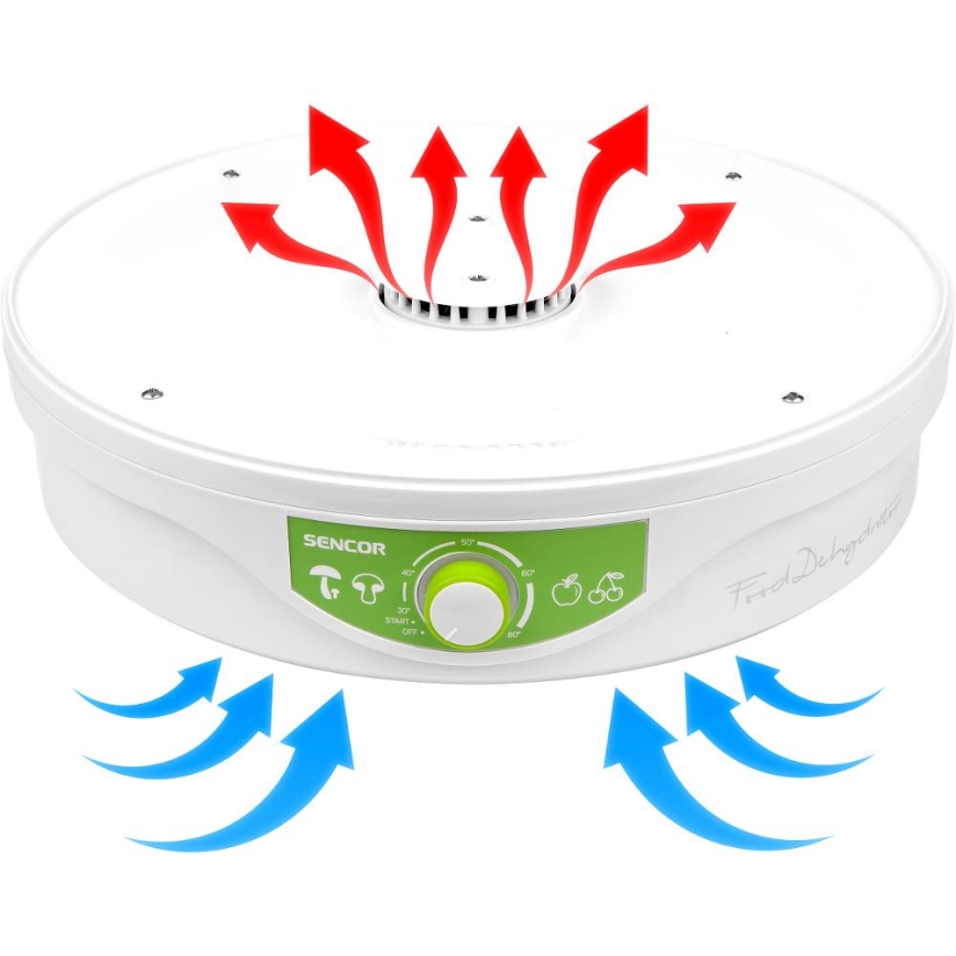 Sencor - Secador para alimentos com termoregulação 250W/230V