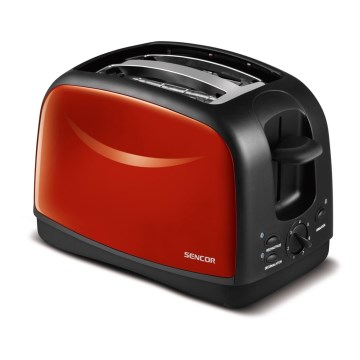 Sencor - Torradeira com dois orifícios 850W/230V vermelha