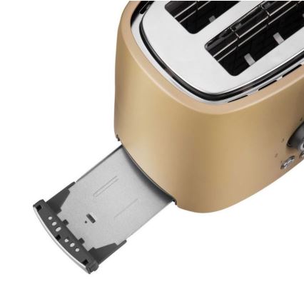 Sencor - Torradeira com duas fendas e grelha para aquecer pães 1000W/230V bege