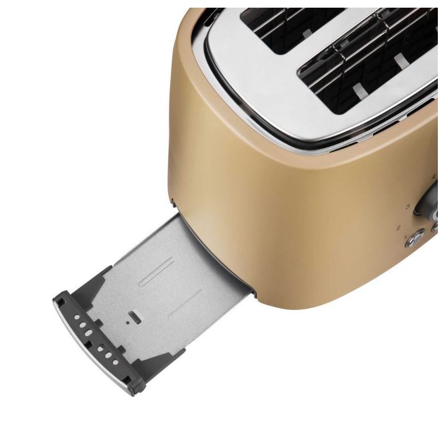 Sencor - Torradeira com duas fendas e grelha para aquecer pães 1000W/230V bege