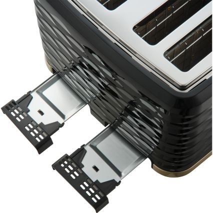 Sencor - Torradeira de 4 fatias 1600W/230V, preta/bege