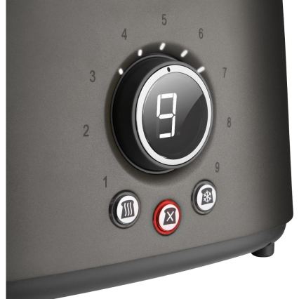 Sencor - Torradeira para 2 fatias com grelha aquecedora 1000W/230V antracite