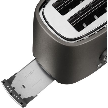 Sencor - Torradeira para 2 fatias com grelha aquecedora 1000W/230V antracite