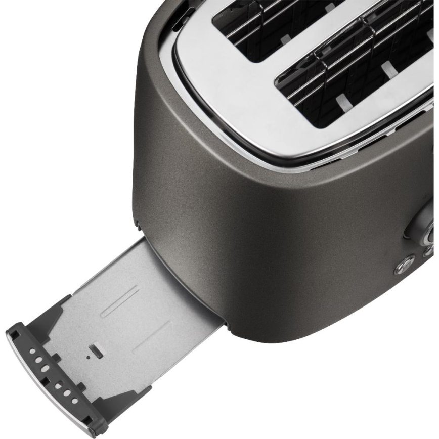 Sencor - Torradeira para 2 fatias com grelha aquecedora 1000W/230V antracite