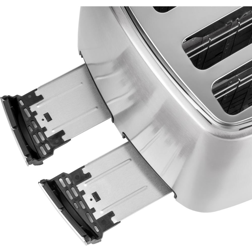 Sencor - Torradeira para quatro fatias 1600W/230V, acabamento cromo mate