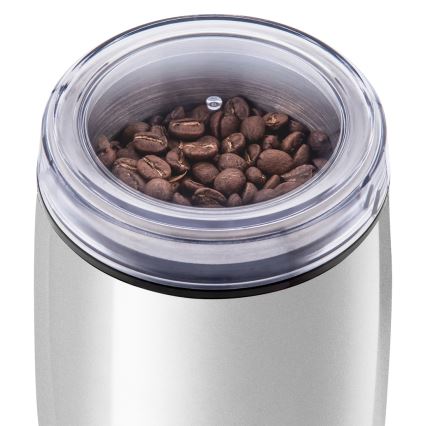 Sencor - Triturador elétrico de café em grão 60 g 150W/230V branco/cromado mate