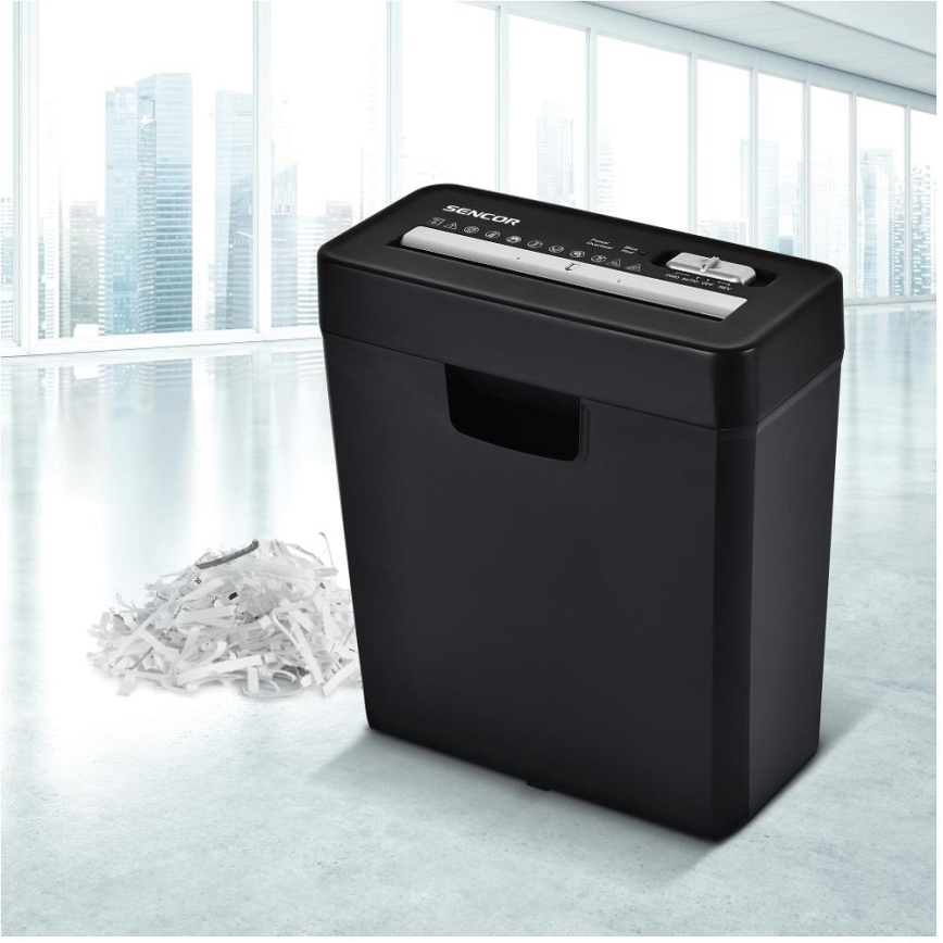 Sencor - Trituradora de papel A4 volume 10 l 190W/230V preto