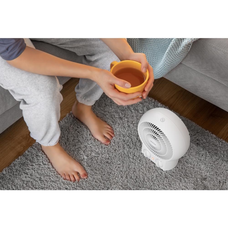 Sencor - Ventilador com elemento de aquecimento 1200/2000W/230V branco