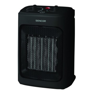 Sencor - Ventilador com elemento de aquecimento cerâmico 900/1300/2000W/230V preto