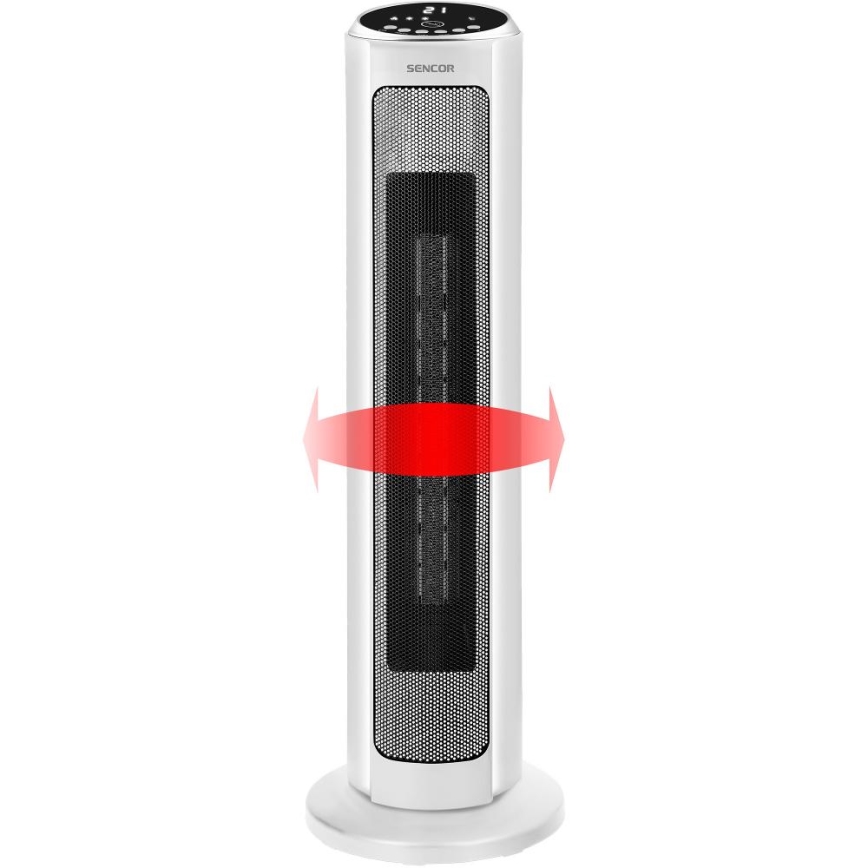 Sencor - Ventilador com elemento de aquecimento cerâmico 2200 W/230 V, Wi‑Fi, branco + controlo remoto