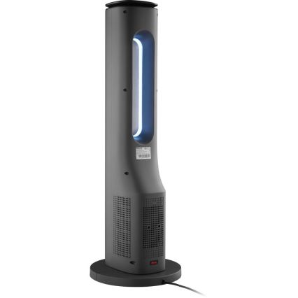 Sencor - Ventilador de torre sem pás com aquecedor cerâmico 1200/2000W/230V antracite + controlo remoto