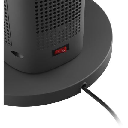 Sencor - Ventilador de torre sem pás com aquecedor cerâmico 1200/2000W/230V antracite + controlo remoto