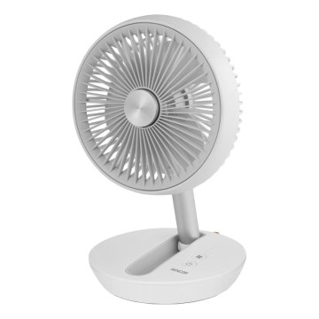 Sencor - Ventilador de Mesa Recarregável 5W/5V 4000 mAh branco