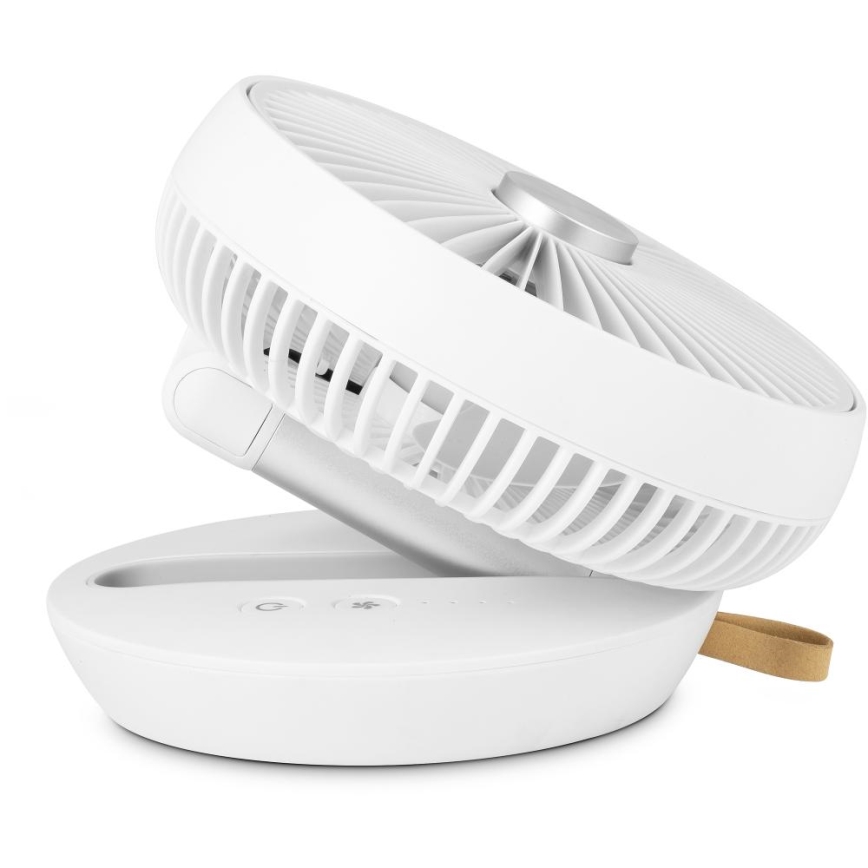 Sencor - Ventilador de Mesa Recarregável 5W/5V 4000 mAh branco