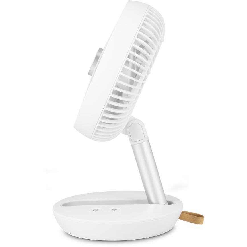 Sencor - Ventilador de Mesa Recarregável 5W/5V 4000 mAh branco