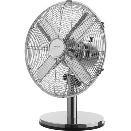 Sencor - Ventilador de secretária 35W/230V, acabamento cromado brilhante