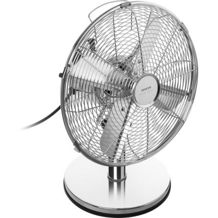 Sencor - Ventilador de secretária 35W/230V, acabamento cromado brilhante