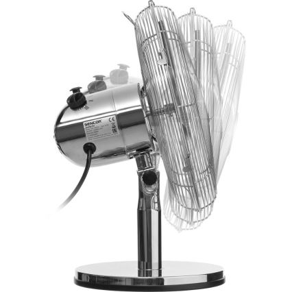 Sencor - Ventilador de secretária 35W/230V, acabamento cromado brilhante