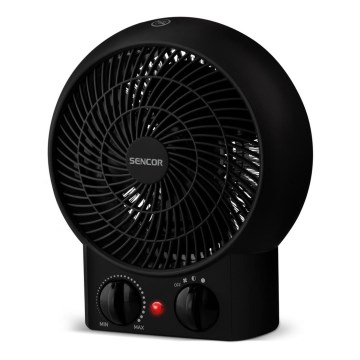 Sencor - Ventoinha com elemento de aquecimento 1200/2000W/230V preto
