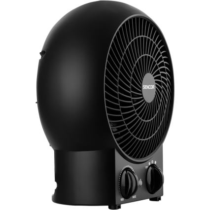 Sencor - Ventoinha com elemento de aquecimento 1200/2000W/230V preto