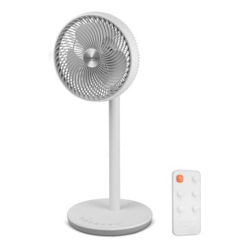 Sencor - Ventoinha de chão 3D UltraSilent 26W/230V branco + controlo remoto