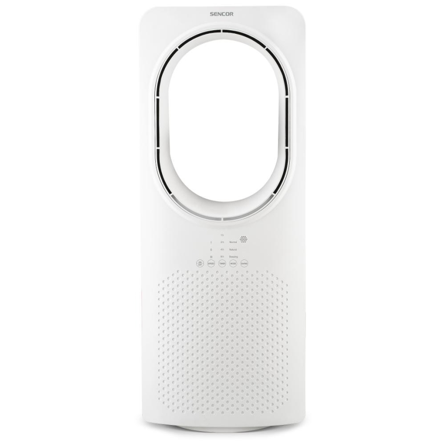 Sencor - Ventoinha de chão sem pás 50W/230V branco + comando