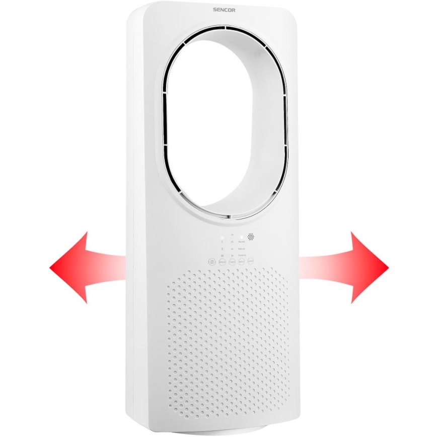 Sencor - Ventoinha de chão sem pás 50W/230V branco + comando