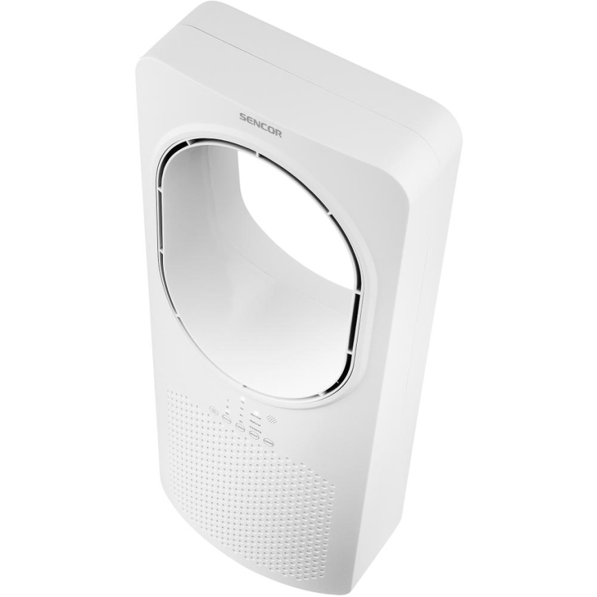 Sencor - Ventoinha de chão sem pás 50W/230V branco + comando