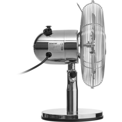 Sencor - Ventoinha de mesa 30W/230V cromada brilhante