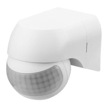 Sensor de movimento e crepuscular para exterior PIR 180° IP44, branco