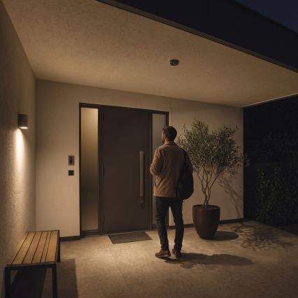 Sensor de movimento e crepúsculo para exterior PIR 2000W/230V IP65 preto