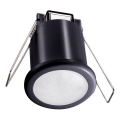 Sensor de movimento embutido PIR 360° 400W/230V preto